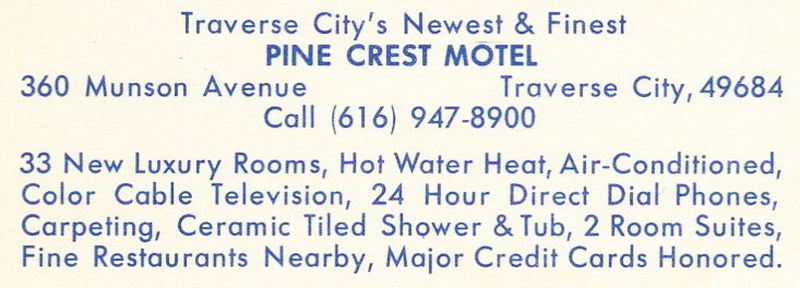 Pine Crest Motel (Knights Inn) - Vintage Postcard